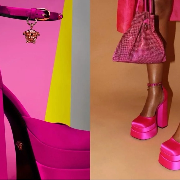 Sold-Versace Medusa Aevitas 125mm satin pumps - Picture 2 of 6